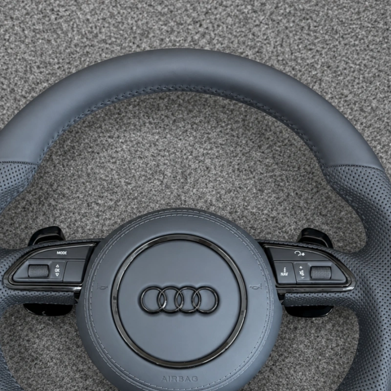 JIONX Audi perforated leather steering wheel with premium grip detail
