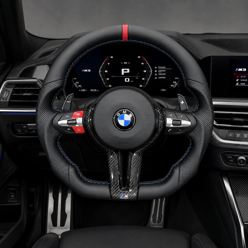 For BMW 3 Series M3 F30 F31 F34 F35 F80 2012–2019 Custom Nappa Genuine carbon fiber LED Wheel-JIONX