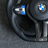 Upgraded leather steering wheel with multifunctional buttons and red blue style paddles BMW F30 F10 F31 F20 F25 F22 F36 F33