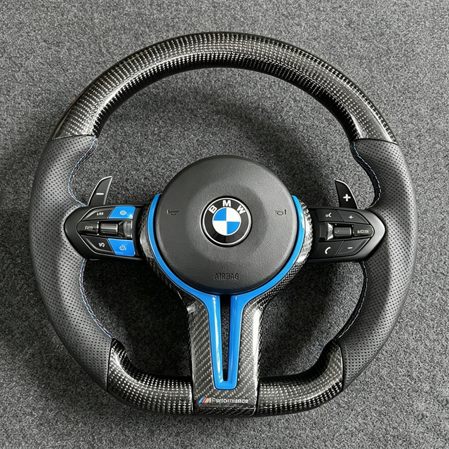 Carbon Fiber Steering Wheel For BMW F30 F10 F31 F20 F25 F22 F36 F33 F32 F80 F82 F11 F18 F01 Leather Car Steering Wheel