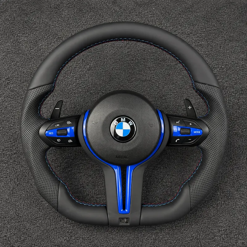  Custom Nappa Leather Steering Wheel for BMW 7 Series E65 E66 2001–2008 -JIONX