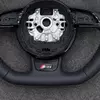 S Line Badge Gloss Black Bottom Trim Base Detail JIONX D Shape Audi Steering Wheel