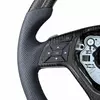 For Mercedes-Benz W204 W212 AMG CLA45 E63 C63 E550 E350 C300 SLK GLA45 SL63 Custom Black Carbon Fiber Steering Wheel
