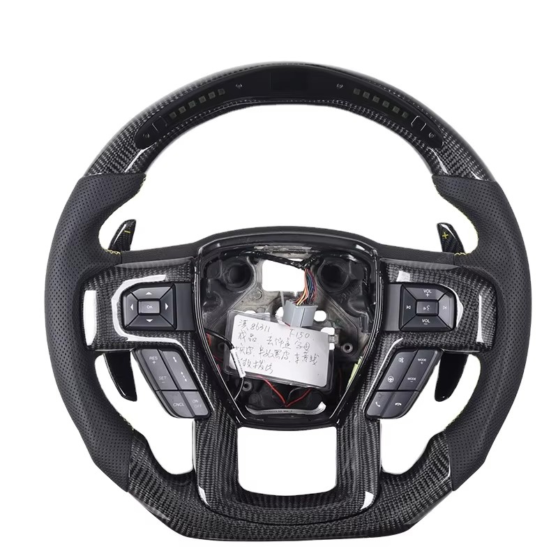 Car Interior Custom Sport Forged Carbon Fiber Steering Wheel for Ford Raptor F150 F250 F350 2014 2015 2016 2017 2018 2019
