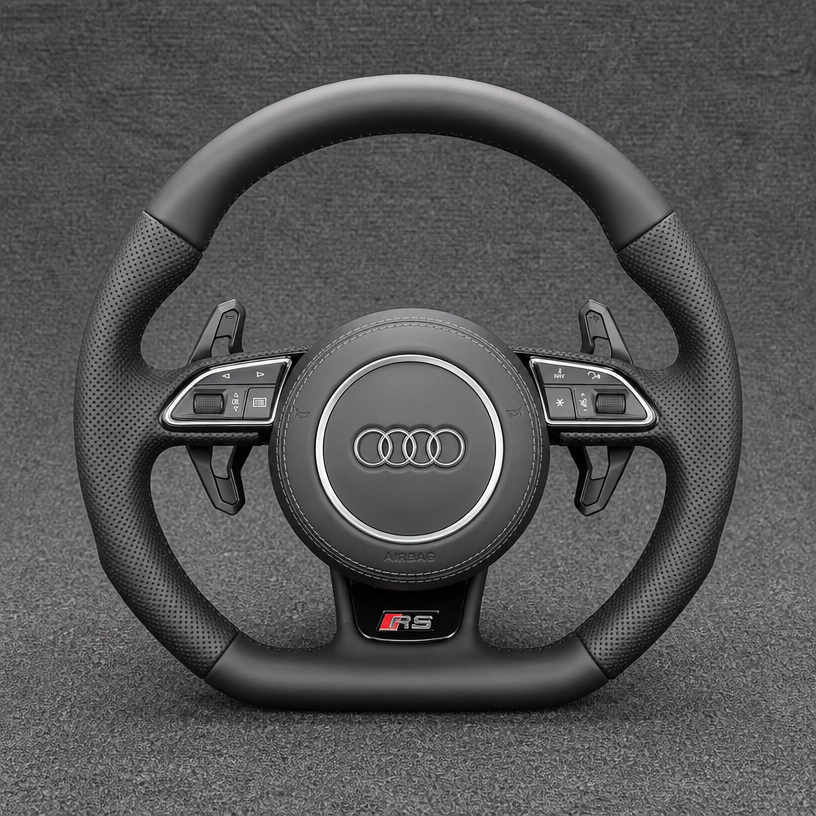Custom Alcantara Real Carbon Fiber LED Steering Wheel for Audi A3 S3 RS3 8V 8B 8L 8P 8Y 1996–2026 -JIONX