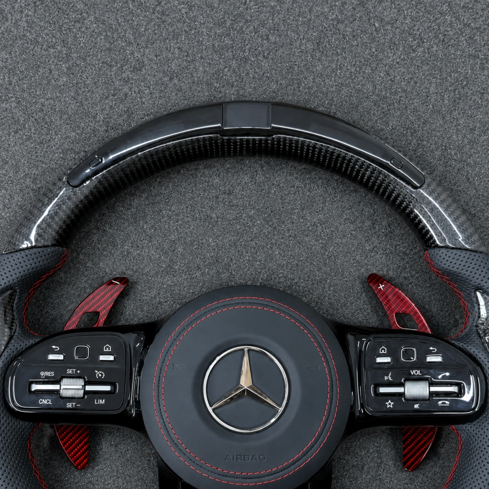 Customization Carbon Fiber Leather Premium Sports Steering Wheel For Mercedes-Benz W205 W213 W253 W463 F250 Wheels