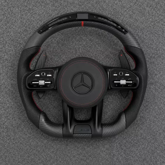 Customized Custom Carbon Fiber Leather Car Steering Wheel For Mercedes Benz W204 W205 W207 W211 W212 W213 W221 AMG Steering Whee