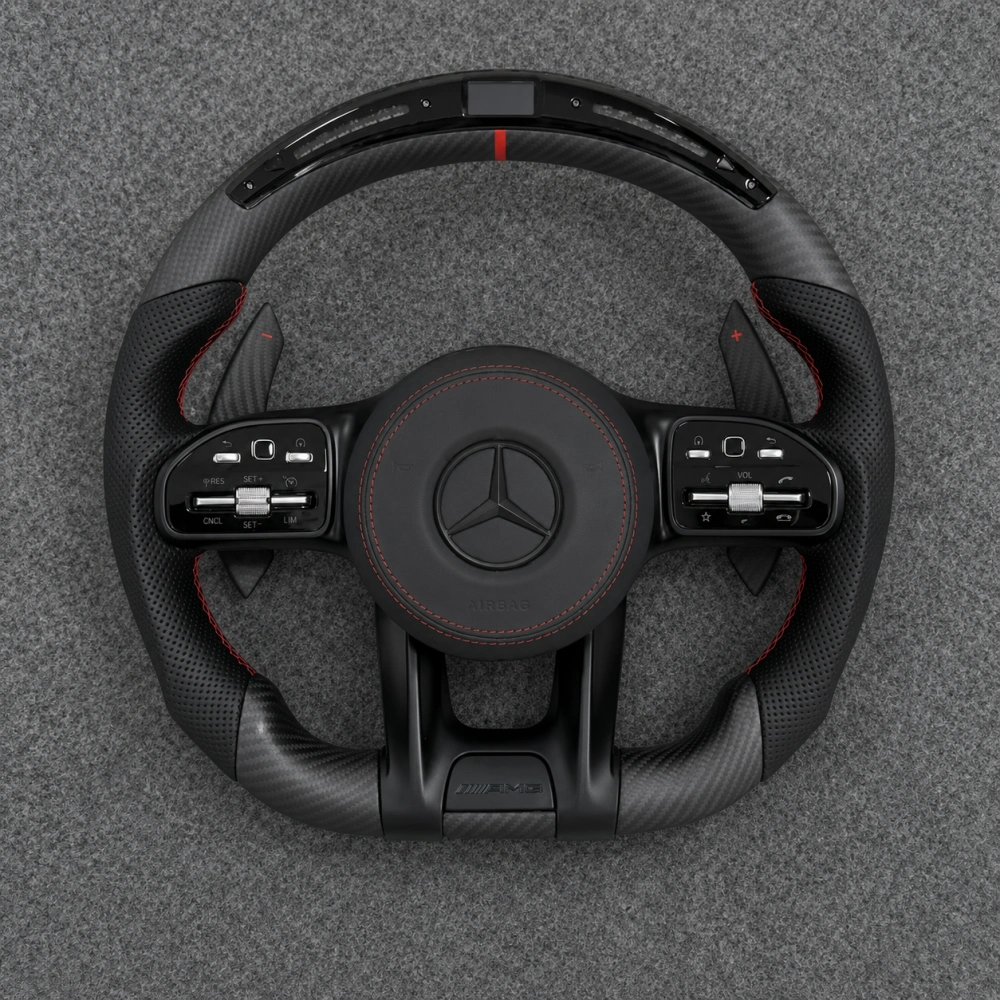Customized Custom Carbon Fiber Leather Car Steering Wheel For Mercedes Benz W204 W205 W207 W211 W212 W213 W221 AMG Steering Whee