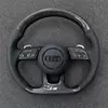 Carbon Fiber Perforated Leather S Steering Wheel With Multifunction Buttons Shift Paddles For Audi A3 A4 A5 A6L R8 TT Q8 B9 JIONX