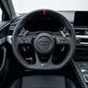 Installed Audi Sport Steering Wheel Perforated Leather For A4 A5 S4 S5 Interior Sport Upgrade Jionx