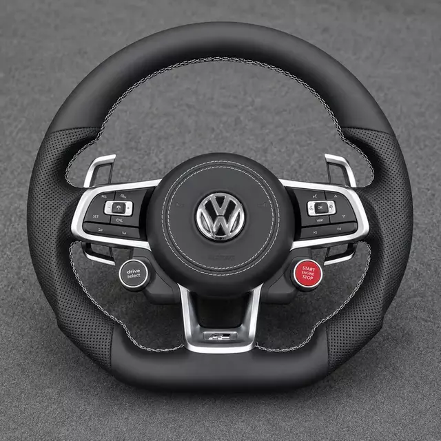 Golf MK7 GTI custom performance steering wheel with engine start and drive select controls