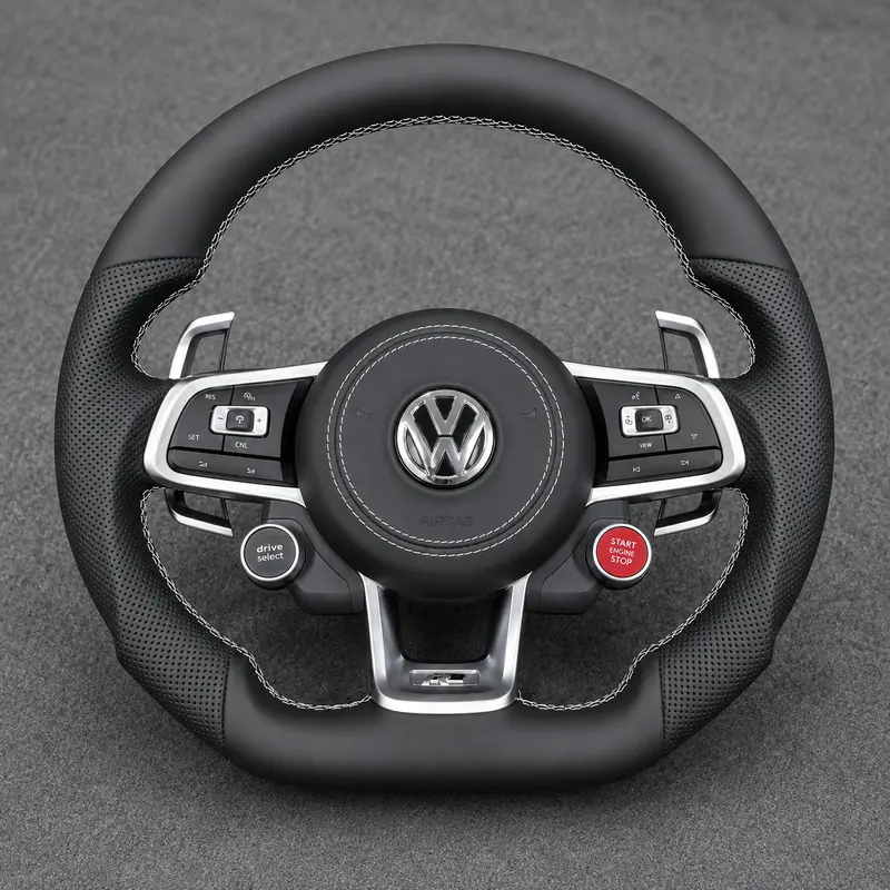 For Volkswagen Golf MK7 GTI Golf R 2012-2020 Custom Nappa Leather Performance Steering Wheel | JIONX