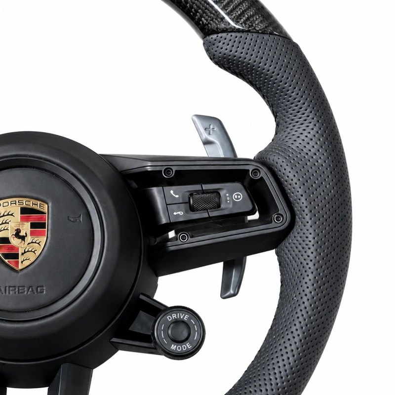 Carbon Fiber Steering Wheel (with Drive Mode Dial) for Porsche Models Such As The 911 Panamera Cayenne And Macan