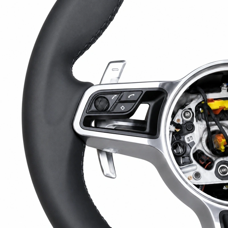Sports Leather Steering Wheel Suitable for Porsche Cayenne, Macan, Panamera, 996 911 718 987 970 958 991 And 981 Models