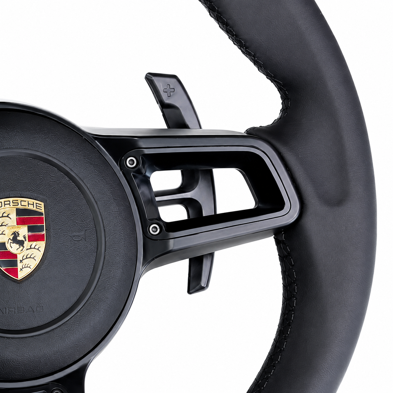 Custom Black Genuine Leather Steering Wheel Designed for Porsche Panamera 911 And 918