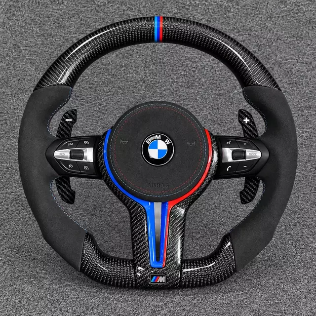BMW E60 E61 M5 custom carbon fiber Alcantara steering wheel