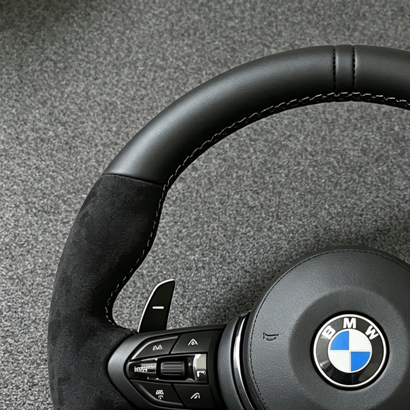 For BMW F30 F31 F32 F34 F10 F18 F07 F20 F22 F23 F15 F16 F25 F26 F91 F92 F48 F12 F35 F36 F01 E71 E90 Leather Steering Wheel