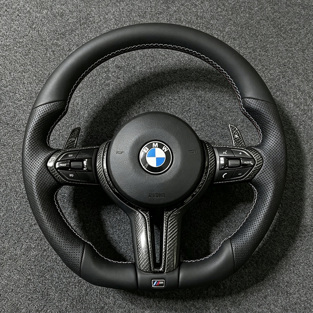 M Sport Steering Wheel for BMW Flat Bottom F01 F06 F10 F11 F20 F21 F22 F25 F26 F30 F31 F32 F33 F34 F36 M3 F80 M4 F82 M5 F90