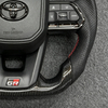 Custom Blue Forged Carbon Fiber Sports Steering Wheel for Toyota Land Cruiser 300 (LC300) and 200 (LC200)