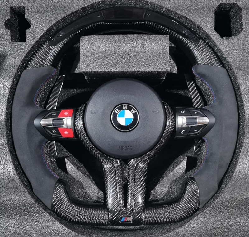 Custom Leather M Sports Lenkrad Volant Steering Wheel for BMW F10 F20 F30 F34 X5 E70 E92 F15 F32 E82 340i