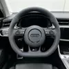 JIONX B8 perforated nappa steering wheel installed cockpit upgrade for Audi B8 series A4 Q5