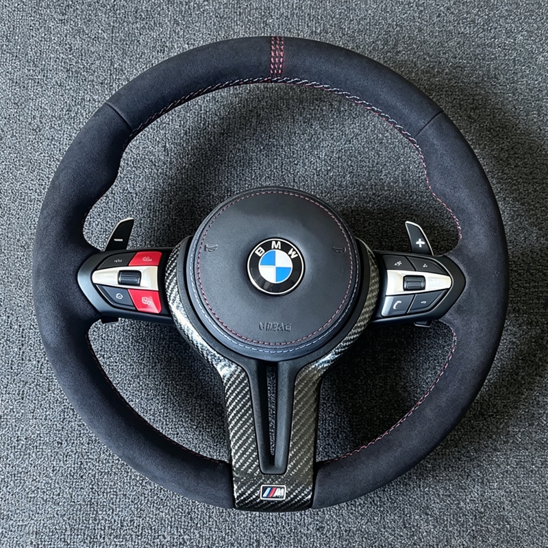 In Stock CS Style Alcantara Steering Wheel for BMW F30 F31 M2 F87 M3 F80 M4 F82 F85 F90 X5 F15 E70 E90 M5 F01 F02 F10 F20 F22
