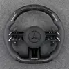 Mercedes AMG Flat Bottom Carbon Fiber Steering Wheel with LED Display W205 W212 W190 W166 W177 W214 W216 W217 W218 W222 W253 W257 W463 W464