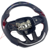 Red Forged Carbon Fiber Perforated Leather with LED Sport Steering Wheel Suitable for Dodge Challenger Charger RT Durango SRT