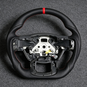 JIONX full leather steering wheel for 2015–2019 Ford Raptor and F-150 with red center stripe