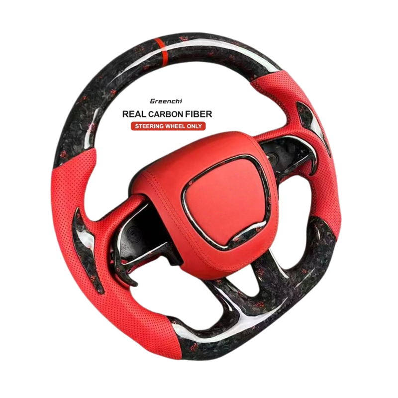 Custom Carbon Fiber Sports Steering Wheel for Dodge SRT R/T Challenger Charger and Hellcat Model.2013 2014 2015 2016
