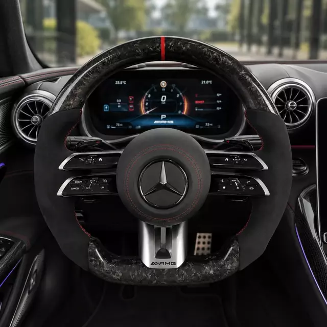 Custom Carbon Fiber Steering Wheel for Mercedes Benz AMG GT W205 W212 W190 W166 W177 W214 W216 W217 W218 W222 W253 W257 W463 W464