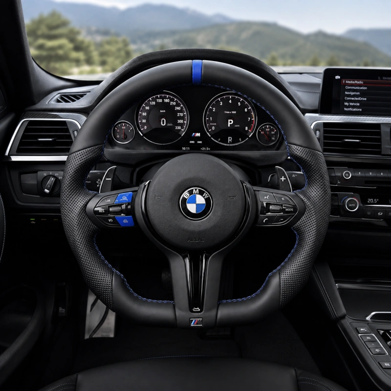 For BMW X5 F15 2013-2018 / X5 M F85 2015-2018 Custom Nappa Leather Steering Wheel | JIONX