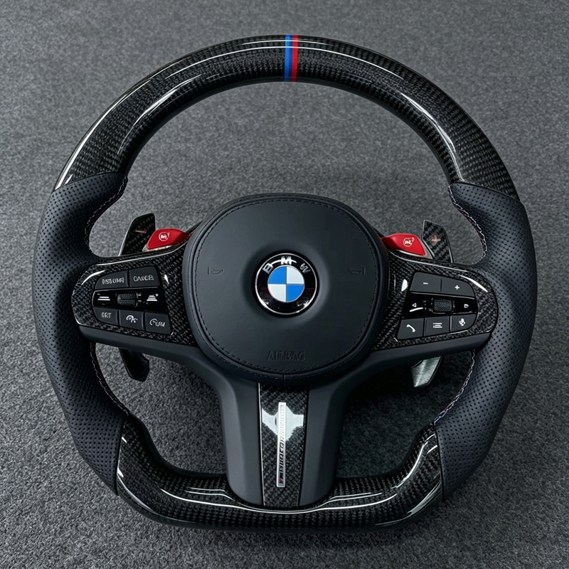 G Series Heated Led Carbon Fiber Steering Wheel for BMW G20 330i X3 G01 540i G30 M550i X5 G05 G80 M3 G82 M4 M240i G42 Lci