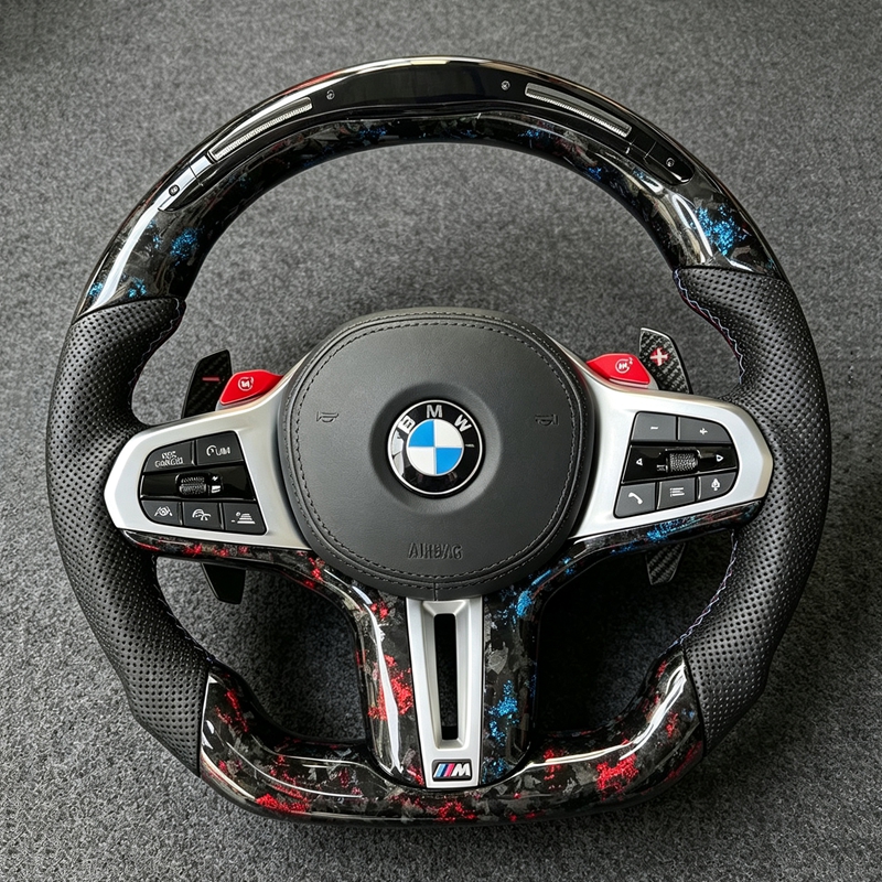 M Sports Carbon Fiber Steering Wheel for BMW 3 Series X3 X4 M3 M4 G30 G31 G32 G01 G02 G80 G82 G42 G20 2 Series