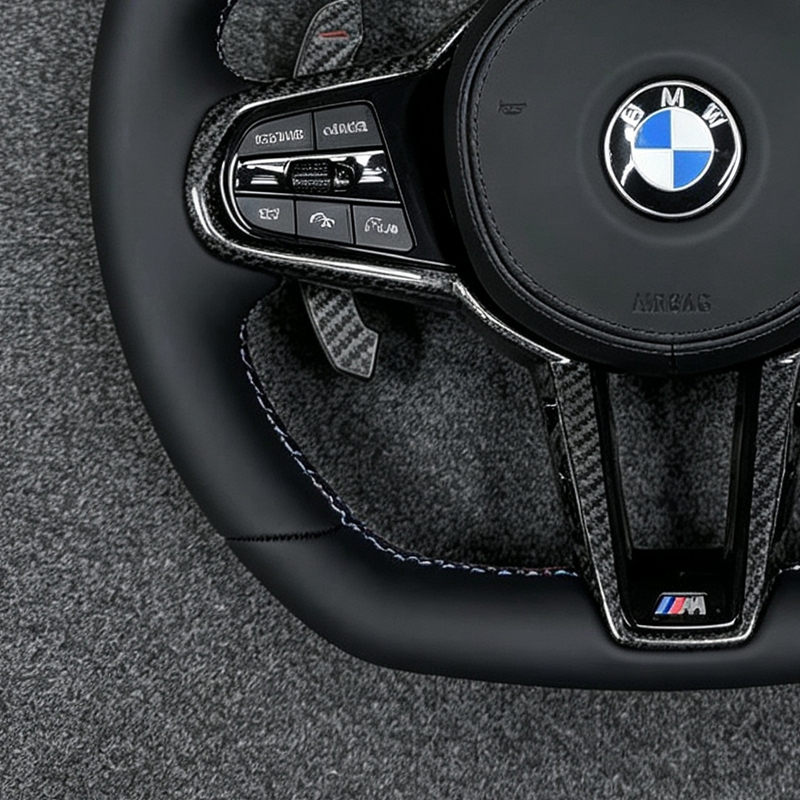 Leather Car Steering Wheel For BMW G20 G30 M2 M3 M4 F40 F44 G21 G28 G22 F87 G80 F82 F3 G29 G31 G38 G32 G14 G15 G16 G01 G02 F90