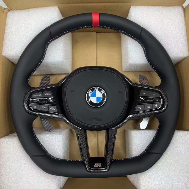 Steering Wheel Carbon Fiber For BMW G30 G20 G01 G02 G22 G29 G80 M2 M3 M4 M5 F90 F40 F44 F97 F98 F95 F96 with Heated Wheel