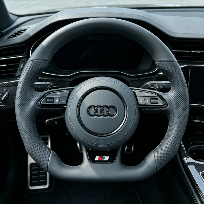 JIONX Audi sport steering wheel upgrade interior view