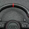 Gloss Carbon Fiber Rim Texture For Audi A4 A5 Steering Wheel JIONX