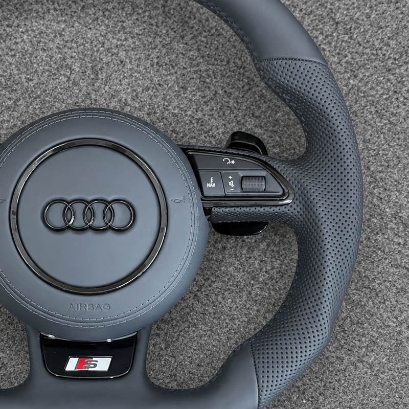 JIONX Audi steering wheel with multifunction buttons and S badge