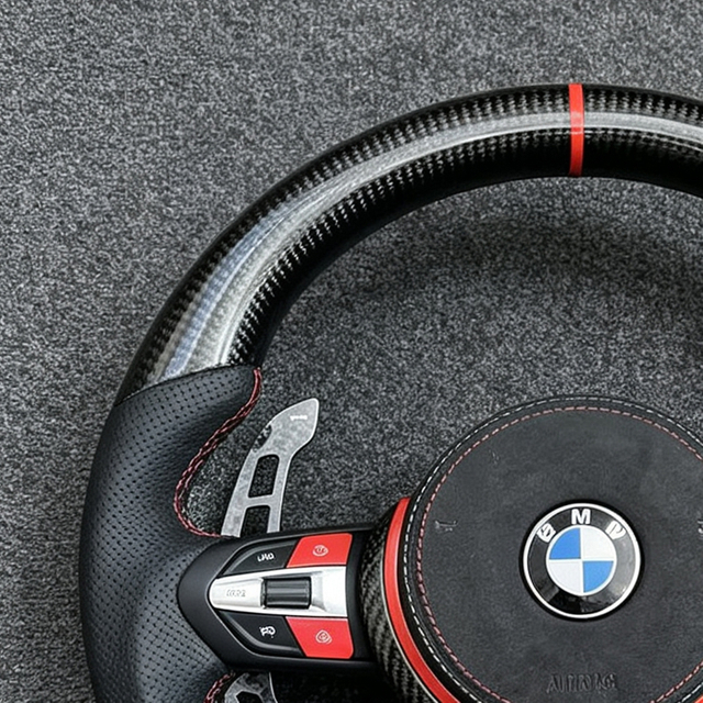 M Sport Steering Wheel For BMW M3 F30 F15 F16 F20 F21 F25 F26 M5 F10 F11 F06 F07 F12 F13 F01 E70 E87 E81 E90 E91 E92