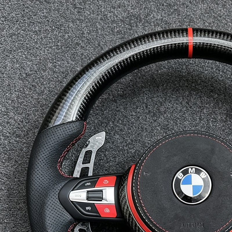 M Sport Steering Wheel For BMW M3 F30 F15 F16 F20 F21 F25 F26 M5 F10 F11 F06 F07 F12 F13 F01 E70 E87 E81 E90 E91 E92