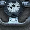 Audi S Badge Carbon Bottom Trim Flat Bottom Steering Wheel Detail