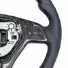 For Mercedes-Benz W204 W212 AMG CLA45 E63 C63 E550 E350 C300 SLK GLA45 SL63 Custom Black Carbon Fiber Steering Wheel