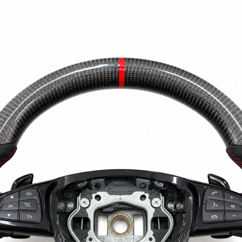 Custom Alcantara And Carbon Fiber Sports Steering Wheel for Mercedes AMG W205 W204 W212 W211 W213 E300 W218 And W222