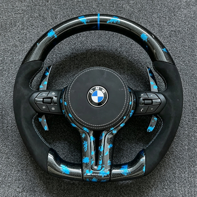 Forging Carbon Fiber Leather Car Steering Wheel for BMW F30 F31 F32 E71 E90 E91 E93 M3 M6 M5 M4 X5 428i 435i F10 F20 F80 F87