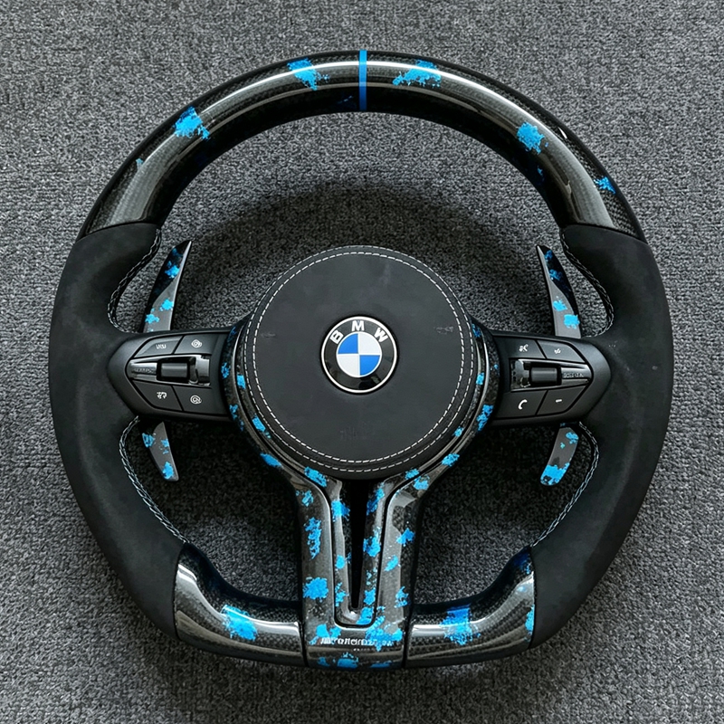 Forging Carbon Fiber Leather Car Steering Wheel for BMW F30 F31 F32 E71 E90 E91 E93 M3 M6 M5 M4 X5 428i 435i F10 F20 F80 F87