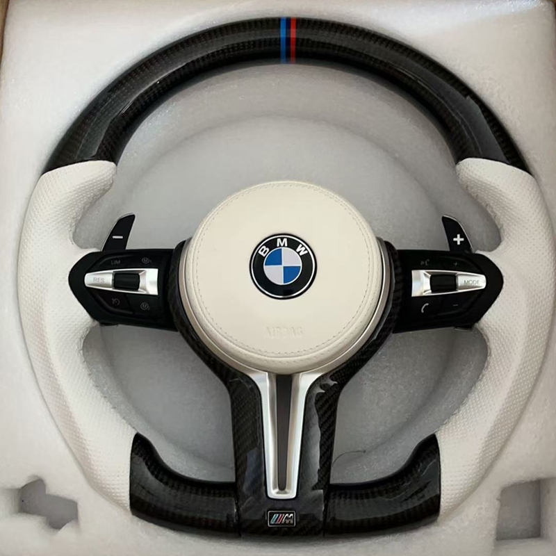 BMW F30 F20 F48 M3 F80 F25 E90 E87 X5 E70 F01 F10 steering wheel black perforated leather sports upgrade accessory assembly