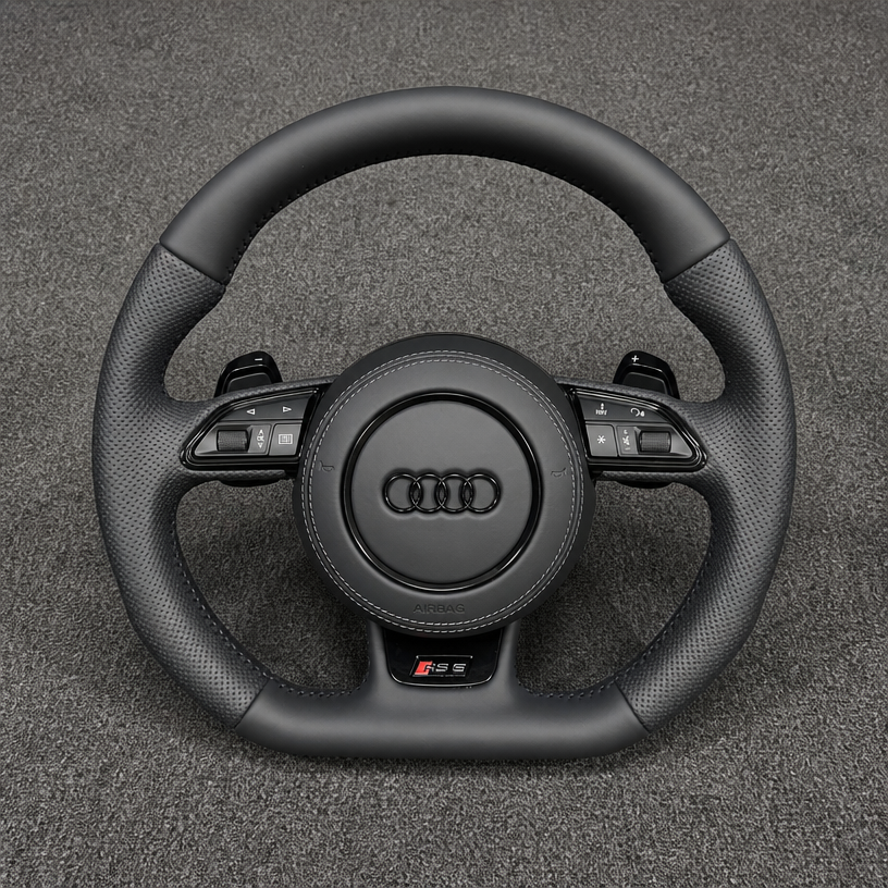 Custom Alcantara Real Carbon Fiber LED Steering Wheel for Audi A3 S3 RS3 8V 8B 8L 8P 8Y 1996–2026 -JIONX