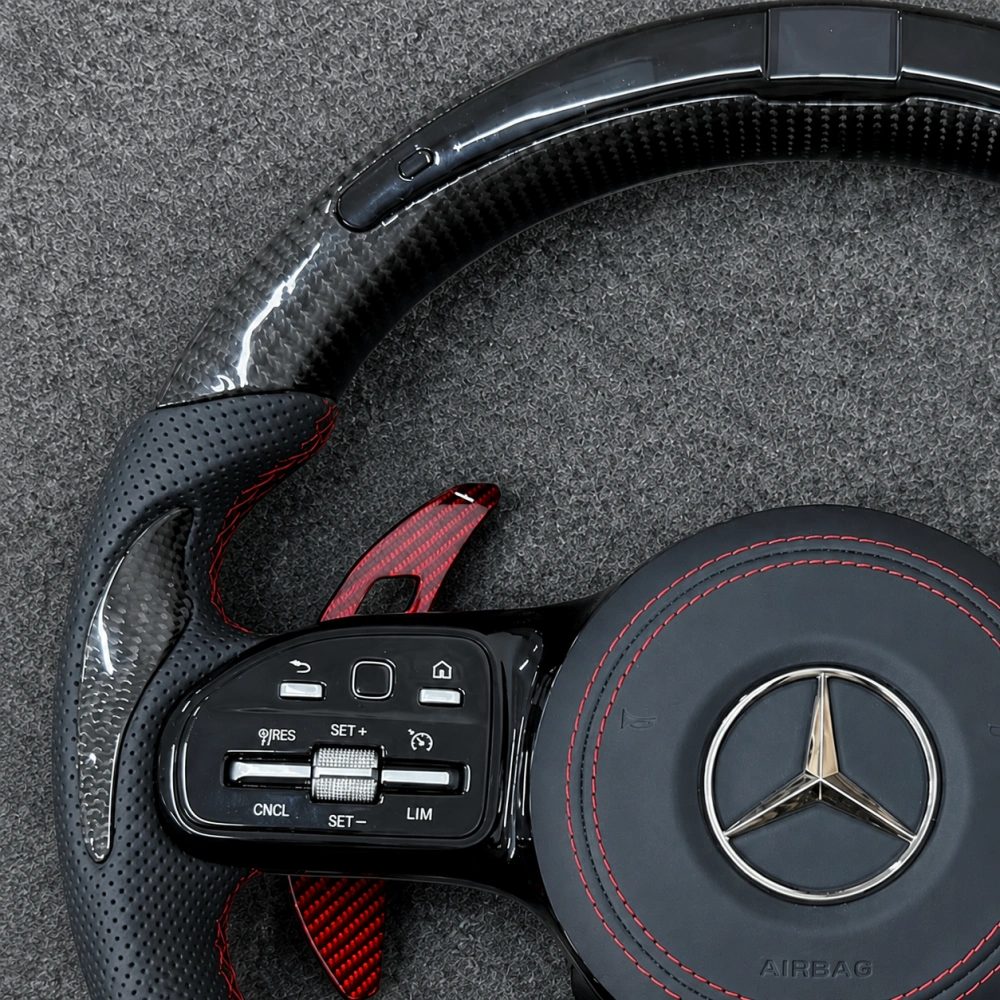 Customization Carbon Fiber Leather Premium Sports Steering Wheel For Mercedes-Benz W205 W213 W253 W463 F250 Wheels