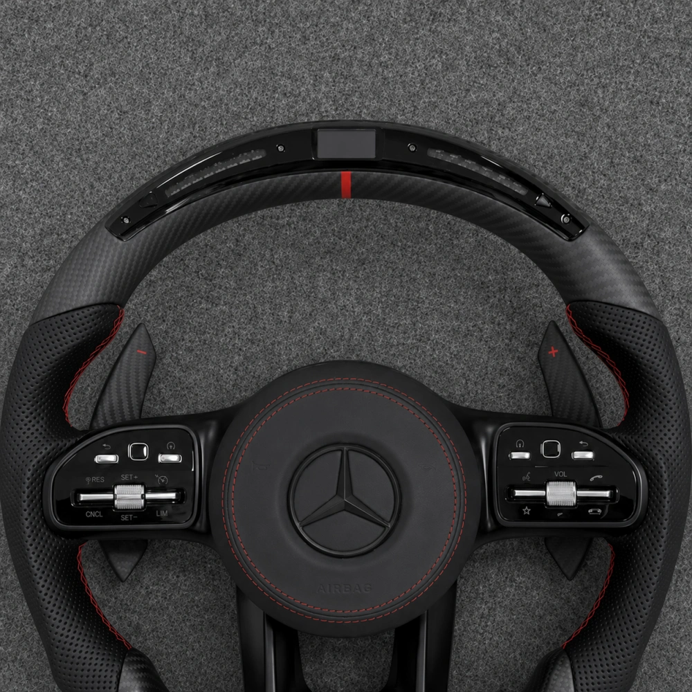 Customized Custom Carbon Fiber Leather Car Steering Wheel For Mercedes Benz W204 W205 W207 W211 W212 W213 W221 AMG Steering Whee